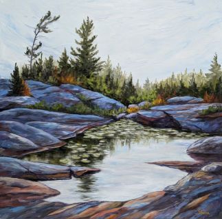 After the Rain - oil painting by Shana Talebpour