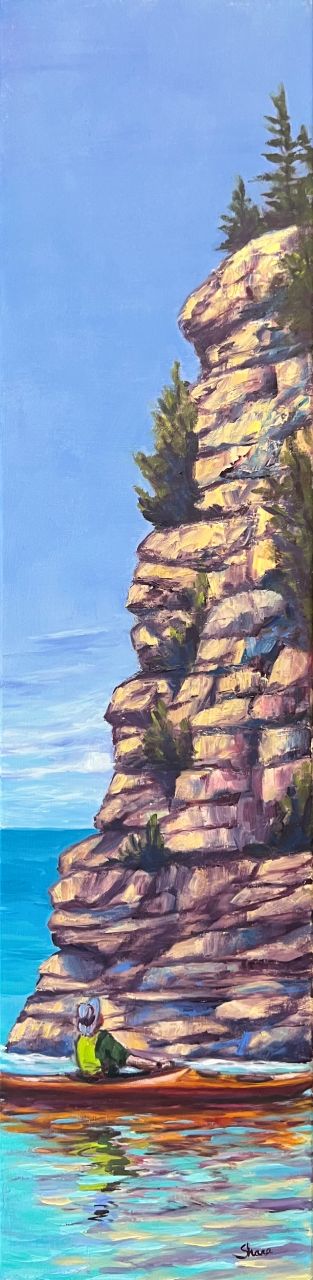 At the Foot of the Giant - oil painting by Shana Talebpour