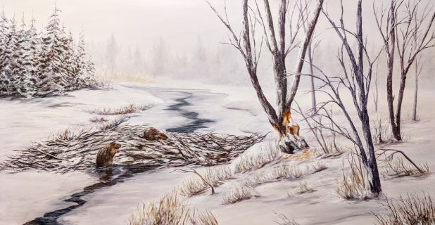 Beaver Creek - oil painting by Shana Talebpour