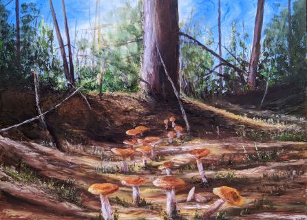 Forest After The Rain - oil painting by Shana Talebpour