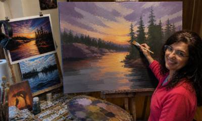 Oil painting - author Shana Talebpour