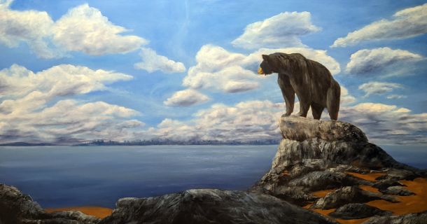 The Look Out - oil painting by Shana Talebpour