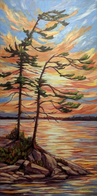Whispering Pines - oil painting by Shana Talebpour